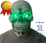 TD® Couverture de crâne de série d'horreur d'Halloween Masque de bouche mobile brillant Accessoires interactifs de ventilateur en di