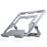 TD® Support de tablette en alliage d'aluminium réglable en hauteur, pliable, support paresseux de bureau plat en métal portable