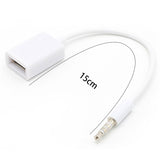 TD® Câble USB de voiture femelle OTG audio de voiture MP3 3.5 vers câble de conversion audio Câble AUX de voiture
