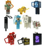 10pcs porte-clés thème Minecraft clé enfants jeux vidéos pendentif suspendus à la main Fermoirs Métal Crochet Porte-clés  Acc
