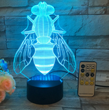 TD® Lampe de table de chevet décorative petite abeille