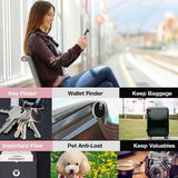 TD® Smart Traqueur Bluetooth Localisateur GPS Tag avec Alarme Portefeuille Clé Pet chien et animal de compagnie Rose