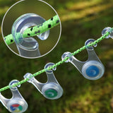 TD® Camping en plein air lumière décorative led tente corde sac à dos suspendu lumière vélo avertissement feu arrière silicone lumiè