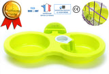 TD® gamelle animaux de compagnie bassine de nourriture double chat chien surelevé antidérapante ecuelle suspendue voyage lapin bol