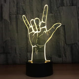 TD® Lampe optique poser décoratif tactile 7 couleur illusion optique - modèle rockstar - faible consommation câble USB ou 3 piles AA