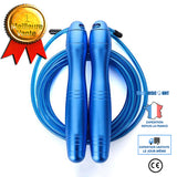 TD® Sports pour adultes allonger la boxe Fitness corde formation perte de poids saut dieu câble métallique corde à sauter femme bleu