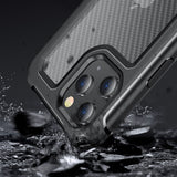 TD® Convient pour iphone12 mini coque de téléphone portable en fibre de carbone à quatre coins anti-chute housse de protection antic