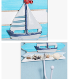 Patère patère style océan méditerranéen Accessoires pour  maison Patère petite patère créative Voilier Manteau et chapeau sus