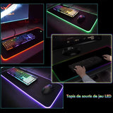 TD® Tapis de Souris Gamer Lumineux Tapis de souris LED Light, Gaming Mouse Pad avec LED Rétro-Eclairage RVB avec câble USB