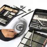 TD® 70 pièces de crayons à croquis, coffret en fer, ensemble d'outils de croquis pour débutants, fournitures de peinture d'art étudi