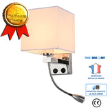 TD®  Flaxen Applique Murale Interieur Moderne LED Applique Abat-jour Veilleuse Chevet Décor Hôtel Chambre