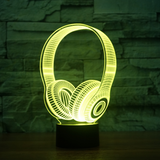 TD® Veilleuse-Casque Night Light for Kids 3D Optique Illusion Lampe 7 Couleur Changement de nuit Lampe