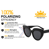 TD® Lunettes de soleil Europe et Amérique Retro Cat's Eye Plate Sports de plein air pour femmes Lunettes de soleil polarisées