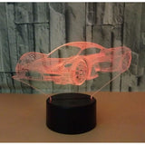 TD® Lampe optique poser décoratif tactile 7 couleur illusion optique - modèle voiture - faible consommation câble USB ou 3 piles AAA