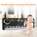 TD® Piano électronique multifonctions 37 touches avec microphone enfants adultes Instrument musique mains rythmique coloré