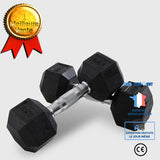 TD® Haltère Hexagonal Hommes et Femmes Gym Ménage 5 kg Équipement pour Haltère de Placage Muscle Bras -noir