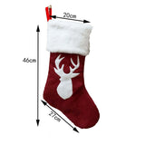 TD® Décoration de Noël Pendentif de Noël Grand motif de cerf Chaussettes de décoration de Noël Chaussettes de Noël Sac cadeau 4pack