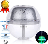 TD® Diffuseur, Humidificateur d'air/ Projecteur Lumière Nuit cristal WT-A99 2W / 500 ml DC 5V / Sliencieux