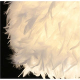 TD® Lustre pour Suspension Décoration Maison Salon / Design  Plumes blanches Salon chambre salle de fête 30 cm 220 V 45 W Blanc