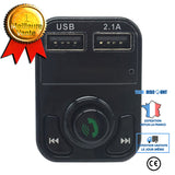 TD® Transmetteur de Voiture Double USB Bluetooth 4.1 Chargeur Kit mains libres voiture Transmetteur FM Lecteur MP3