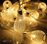 TD®  guirlande de lanternes doréees lumineuse led boules interieur exterieur pile anniversaire chambre enfant chinoise decoration