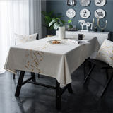 Nappe de table basse nordique tissu art coton nappe en lin chemin de table couleur unie tissu de couverture brodé