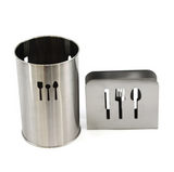 TD® PORTE-USTENSILES DE CUISINE DECORE - INOX DE QUALITE SUPERIEURE - HAUTEUR 18 CM - DIAMETRE 10 CM - PASSE AU LAVE-VAISSELLE