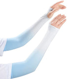 TD® Été respirant et confortable dégradé de protection solaire en plein air conduisant des manches anti-UV glacées
