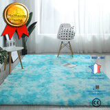 TD® GOGOLOVING Tapis de Salon Shaggy 120 x 200cm Bleu