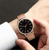 TD® Quartz Montres-bracelets Casual et Business Series Mesh montre de la ceinture cadeaux hommes 5454599