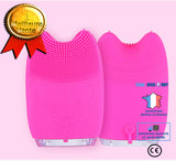 TD®  Nouvelle vente imperméable à l'eau Mini brosse de nettoyage du visage électrique Machine de Massage Silicone dispositifs