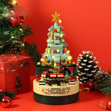 TD® Arbre de noël boîte à musique puzzle pour enfants assemblage petite particule bloc de construction jouet arbre d'ornement de noë