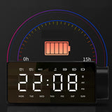 TD® Horloge projection haut-parleur bluetooth type maison intelligente carte enfichable audio affichage haute définition noir