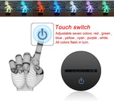 TD® Lampe 3D dinosaure coloré tactile interrupteur veilleuse lumière bleue alimentation USB pour les, enfants chambre accessoire LED