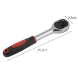 TD® Boite / Caisse à Outils 46 Pièces Kit de Clés Dynamométriques à Cliquet 1-4-inch Set Durable Spanner Socket Set Rouge et Compact