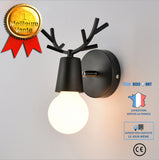 TD® Unny - Applique murale -  Tête Forme de Cerf-Noir