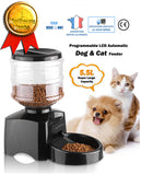 TD® Distributeur automatique pour chien chat animaux de compagnie nourriture alimentation croquettes 5.5 litres programmable manger