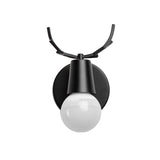Créatif Applique Murale Moderne Lampe Murale Simple Lampe de Mur Fer E27 Base Tête de Cerf Nordique Style Art Déco pour Chamb