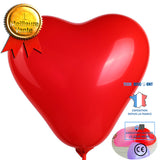 TD® Lot de 50 Ballons en forme de  Cœur Blanc et Rouge/ Ballons de baudruche en Latex naturel / 30 cm déco mariage