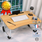 TD® Table de lit dortoir table d'ordinateur portable étudiant étude bureau pliable petite table simple chambre paresseux table
