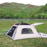 TD® Camping en plein air tente automatique en vinyle à deux portes à deux fenêtres tente de parc automatique pliante à quatre côtés
