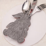 TD® Décorations de Noël dessin animé couteau et fourchette set décoration de table couteau et fourchette sac 3 pack