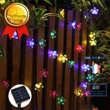 TD® guirlande lumineuse led 7 M solaire jardin lumières LED chaîne lumière éclairage extérie - Modèle: White 12M 100LED
