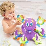 TD® Jouet de cercle de lancement de poulpe Jouet de bain de poulpe pour bébé pour enfants  Jouet éducatif de bain et d'eau pour bébé