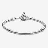 TD® Bracelet boule feuille femme boucle en forme de T créative S925 chaîne en os de serpent en argent sterling chaîne de base bricol