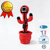 INN® Cactus dansant, jeu de calmar autour des jouets,poupées en peluche en forme de plante jouets vocaux pour enfants,cadeaux de vac