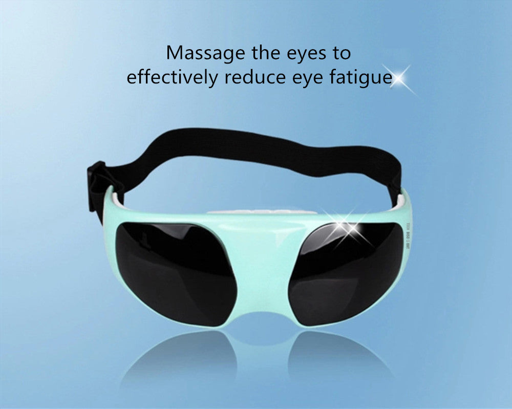 Masseur oculaire réglable chaleur cerne compression soulage fatigue poche oculaire améliore le sommeil facial vibrant bleu et