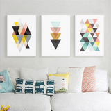 TD® Géométrique Affiche Impression Scandinave Toile Peinture Pour Salon Mur Art Photos Moderne Décor À La Maison Sans Cadre