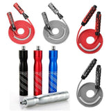 TD® Corde à sauter portant du poids Entraînement de fitness Éponge Poignée en plastique Corde à sauter à roulement Graffiti Rouge 9