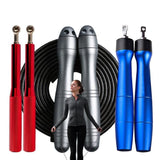 TD® Sports pour adultes allonger la boxe Fitness corde formation perte de poids saut dieu câble métallique corde à sauter femme bleu